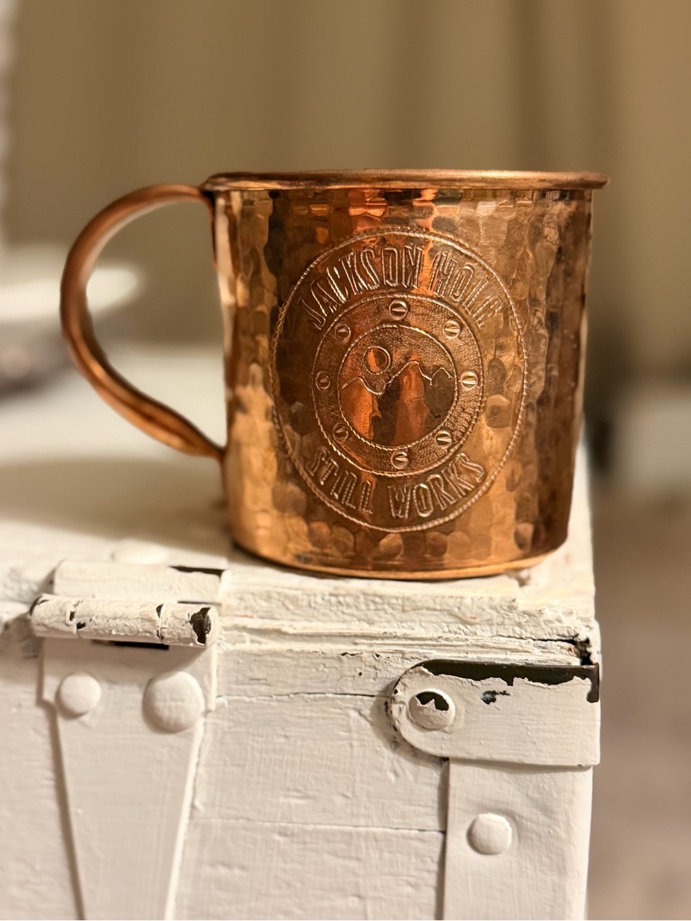 Copper Hammered Jackson Hole Still Works Mug - Copper